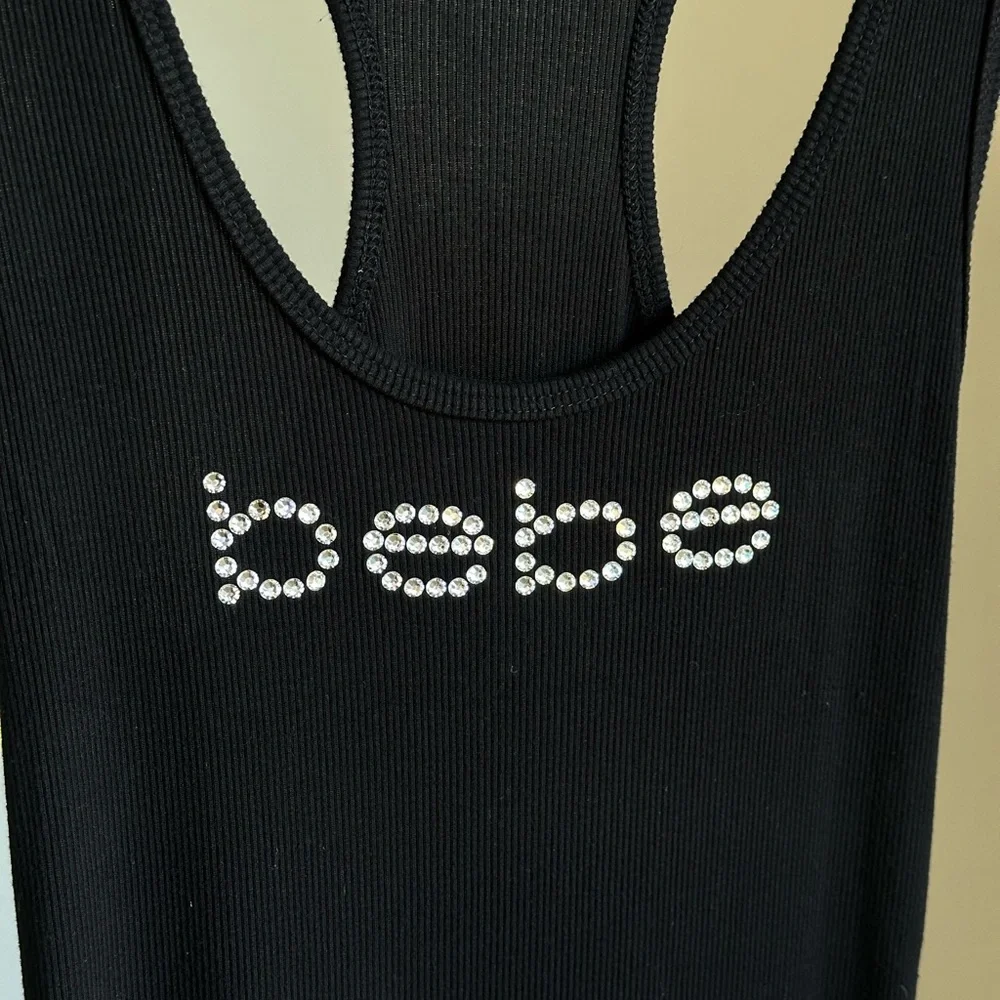 Bebe Black Maxi Dress with Logo Detail - Picture 2 of 5